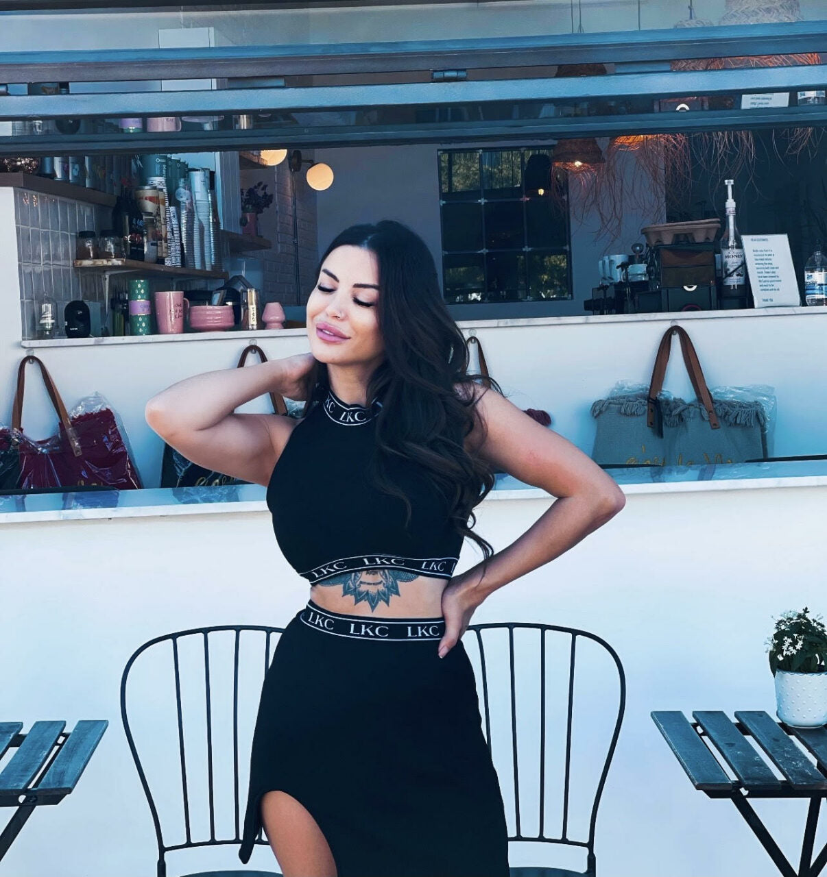 ROUND SLIT MINI SKIRT