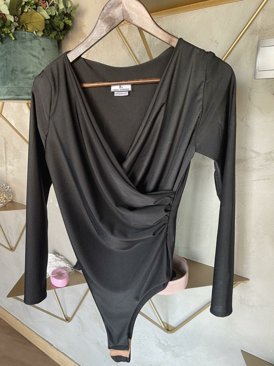 OFF SHOULDER RUSHED LEOTARD