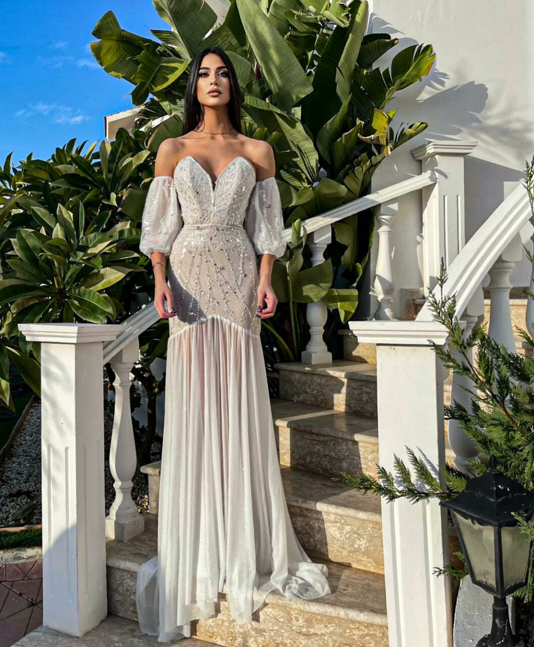 SEQUINS CORSET MERMAID GOWN