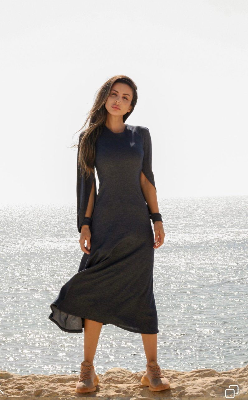 DRESS OPEN SLEEVES RTW2112
